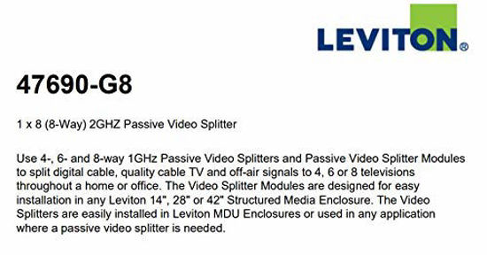 Picture of Leviton 47690-G8 1 X 8 (8-Way) 2Ghz Passive Video Splitter