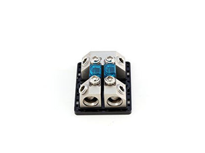 Picture of KnuKonceptz Bassik 2 Way Mini ANL Fuse Distribution Block - 1/0 Gauge to 1/0 or 4 Gauge - 50 Amp