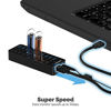 Picture of Sabrent 10-Port 60W USB 3.0 Hub with Individual Power Switches and LEDs Includes 60W 12V/5A Power Adapter (HB-BU10)