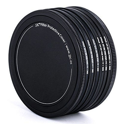 Picture of JJC Metal Lens Filter Stack Cap Filter Protective Case for 67mm Ultraviolet UV Filter Circular Polarizer CPL Filter Neutral Density ND Filter and More Filters in 67mm Thread Size,Upgraded Slim Version