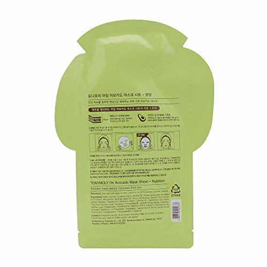 Picture of TONYMOLY I'm Real Avocado Nutrition Mask Sheet, Pack of 1