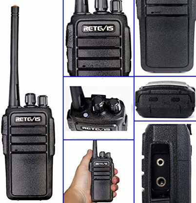 Picture of Case of 10,Retevis RT21 Two Way Radios Long Range Rechargeable, Heavy Duty Walkie Talkies for Adults, VOX Security Handfree 2 Way Radios with Earpiece, for Commercial Organization
