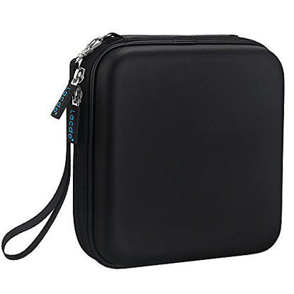 Picture of Lacdo USB CD DVD Writer Blu-Ray & External Hard Drive Protective Storage Carrying Case Bag for Apple USB Superdrive, SAMSUNG SE-208GB SE-218CB LG GP65NB60 GP60NB50 Dell ASUS External DVD Drives, Black