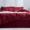 Picture of Bedsure Comforter Full Size Bed in A Bag Dark Red 8 Pieces Full Size Comforter Sets - 1 Full Comforter (82x86 Inches), 2 Pillow Shams, 1 Flat Sheet, 1 Fitted Sheet, 1 Bed Skirt, 2 Pillowcases