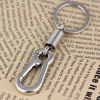 Picture of Maycom Retro Style Simple Strong Carabiner Shape Keychain Key Chain Ring Keyring Keyfob Key Holder (Polished Silver)