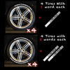 Picture of Tire Ink | Paint Pen for Car Tires | Permanent and Waterproof | Carwash Safe (2 Pens, Red)