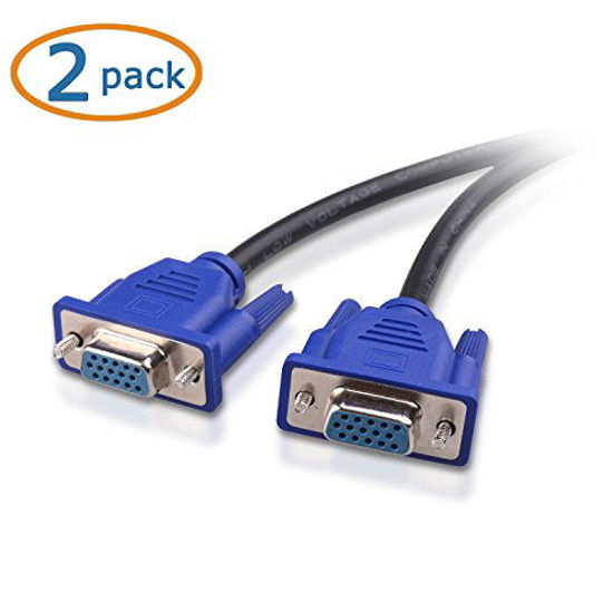 Picture of Cable Matters 2-Pack VGA Splitter Cable (VGA Y Cable) for Screen Duplication - 1 Foot