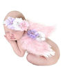 Picture of WZT 4 Sets Feather Angel Wings Rhinestone Headband Set Baby Chiffon Flower Headband Hair Accessories Newborn Photo Prop Costume