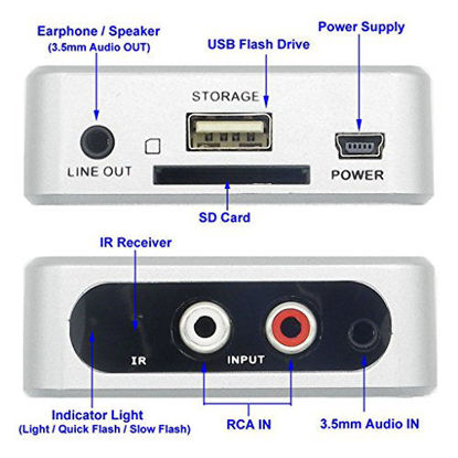 Picture of MonkeyJack 3.5mm Jack /RCA Port to MP3 Audio Capture Recorder Music Digitizer Support SD Card & USB Flash Drive US Standard