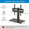 Picture of PERLESMITH Universal TV Stand Table Top TV Base for 32 to 55 inch LCD LED OLED 4K Plasma Flat Screen TVs - Height Adjustable TV Mount Stand with Tempered Glass Base, VESA 400x400mm, Holds up to 88lbs