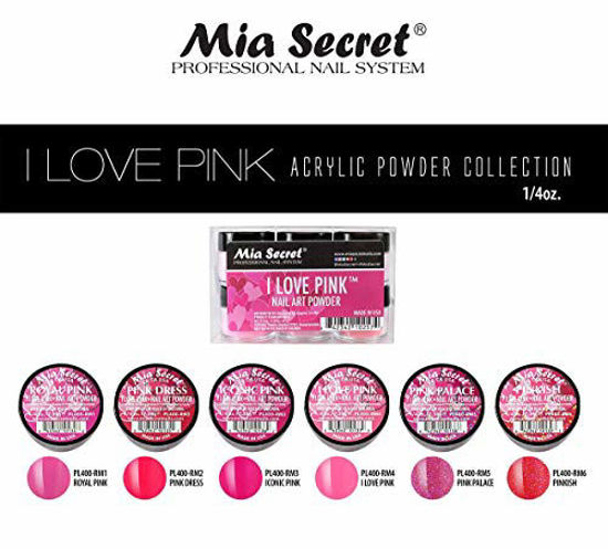 Picture of 6PC Mia Secret Nail New Acrylic Art Powder New Collection (I LOVE PINK)