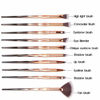 Picture of KOLIGHT Pack of 20pcs Cosmetic Eye Shadow Sponge Eyeliner Eyebrow Lip Nose Foundation Powder Makeup Brushes Sets (Brown&Gold)