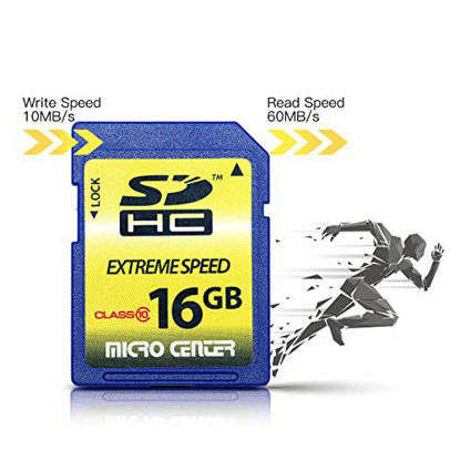 Picture of Micro Center 16GB Class 10 SDHC Flash Memory Card SD Card (2 Pack)