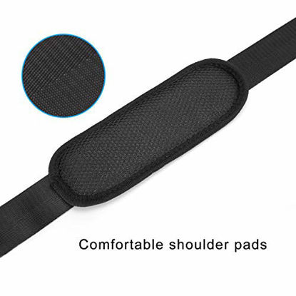  MOSISO 56 inch Shoulder Strap, Adjustable Thick Soft Universal  Replacement Non-Slip Fit Padded with Metal Swivel Hooks for Laptop Shoulder  Bag/Laptop Messenger Bag/Crossbody Bag, Black : Electronics
