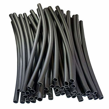 Picture of Buy Auto Supply # BAS13801 (50 Count) Black 3:1 Heat Shrink Tubing Dual Wall Adhesive Lined, Automotive & Marine Grade - Size: I.D 3/16" (4.8mm) - 6 Inch Sections