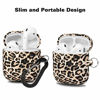 Picture of ALNBO Compatible with AirPods Case Soft Silicone Protective Case Cover for AirPods 2 & 1,Front LED Visible (Leopard)