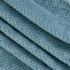 Picture of Exclusivo Mezcla Waffle Flannel Fleece Velvet Plush Large Throw Blanket- 50" x 70" (Slate Blue)