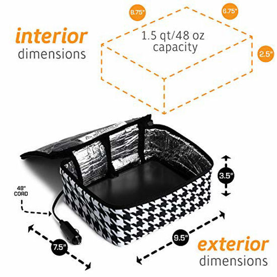 Picture of HOTLOGIC Portable Personal 12V Mini Oven, Houndstooth