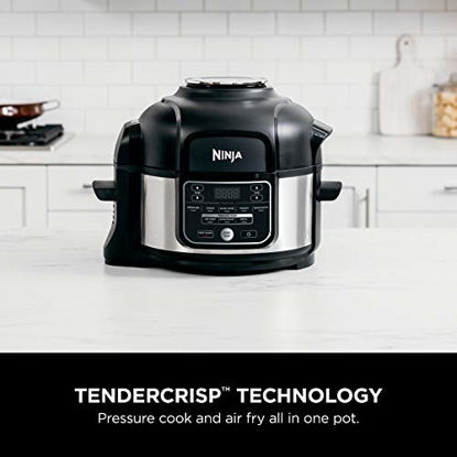 Picture of Ninja OS101 Foodi 9-in-1 Pressure Cooker and Air Fryer with Nesting Broil Rack, 5-Quart Capacity, and a Stainless Steel Finish