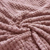 Picture of Exclusivo Mezcla Queen Size Waffle Flannel Fleece Bed Blanket as Bedspread/Coverlet/Bed Cover/ Bed Sheets (90" x 90", Pink) - Soft, Lightweight, Warm and Cozy