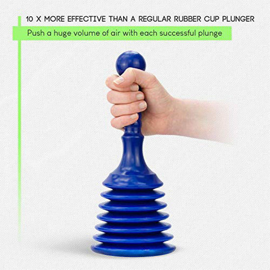 Luigi's Large Sink and Drain Plunger for Kitchens, Bathrooms, Sinks, Baths,  Waste Pipes and Showers. Heavy Duty, Powerful, Commercial Style 'Plumbers