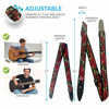 Picture of Guitar Strap Cotton Rose Flower W/FREE BONUS- 2 Picks + Strap Locks + Strap Button. For Bass, Electric & Acoustic Guitars Stocking Stuffer. an Awesome Christmas Gift for Men & Women Guitarists