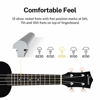 Picture of Donner Soprano Ukulele Beginner Kit for Kid Adult Student with Online Lesson 21 Inch Ukelele Bundle Bag Strap String Tuner Pick Polishing Cloth, Rainbow Series-Black Color DUS-10D