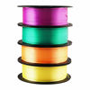 Picture of Silk Shiny PLA Yellow Orange Purple Green 3D Printer Filament 4 in 1 Bundle, 1.75mm 3D Printing Material 4 Spools Pack, Each Spool 1Kg, Total 4Kgs with One Bottle Small Gift by TTYT3D