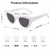 Picture of SOJOS Retro Vintage Cateye Sunglasses for Women Plastic Frame Mirrored Lens SJ2939 with White Frame/Grey Lens