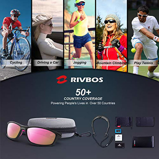 GetUSCart- RIVBOS Polarized Sports Sunglasses for Women Men