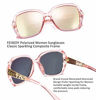 Picture of FEISEDY Classic Polarized Women Sunglasses Sparkling Composite Frame B2289 (Clear Pink, 56)