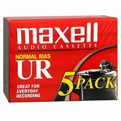 Picture of Maxell Audio Cassette Normal Bias UR 120 IEC Type EQ 120us Pack of 5