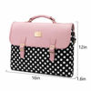 Picture of Computer Bag Laptop Bag for Women Cute Laptop Sleeve Case for Work College, Slim-Pink-Polka, 15.6-Inch