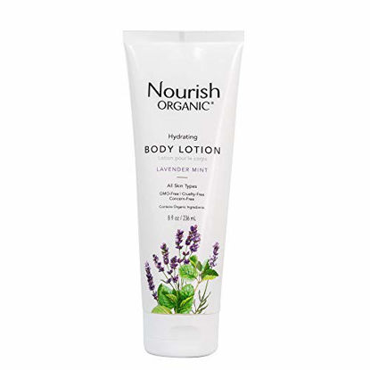 Picture of Nourish Organic | Hydrating Body Lotion - Lavender Mint | GMO-Free, Cruelty Free, Organic (8oz)