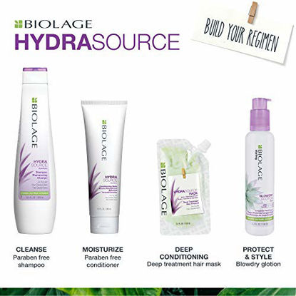 Picture of BIOLAGE Hydrasource Shampoo | Hydrates & Moisturizes Dry Hair | Paraben-Free | For Dry Hair | 13.5 Fl. Oz.