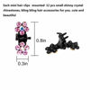 Picture of ANBALA Hair Claw Clips, 65pcs Mini Hair Clips No-Slip Grip Jaw Clips Glitter Teeth Clips Rhinestone Hair Clips Metal Clamps Mix Colored Flower Hair Accessories for Women Girls