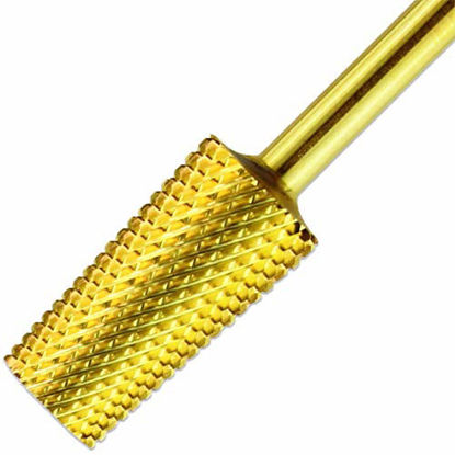 Picture of PANA Tapered Ceramic Nail Carbide Bit - Two Way Rotate use for Both Left and Right Handed - Fast remove Acrylic or Hard Gel - 3/32" Shank - Manicure, Nail Art, Drill Machine (Fine - F, Ceramic)