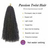 Picture of 7 Packs Passion Twist Hair 18 Inch Water Wave Synthetic Braids for Passion Twist Crochet Braiding Hair Goddess Locs Long Bohemian Locs Hair (22Strands/Pack, 4#)