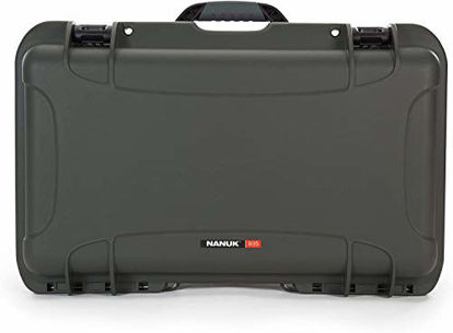 Picture of Nanuk 935 Waterproof Carry-On Hard Case with Lid Organizer and Padded Divider w/ Wheels - Olive