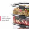 Picture of Rubbermaid Leak-Proof Brilliance Food Storage Set | 1.3 Cup Plastic Containers with Lids | Microwave and Dishwasher Safe, 5-Pack, Clear