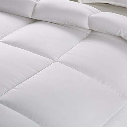 Picture of Utopia Bedding Down Alternative Comforter (Twin XL, White) - All Season Comforter - Plush Siliconized Fiberfill Duvet Insert - Box Stitched