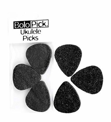 Picture of BoloPick Felt Picks for Ukulele 6 Pack (black)