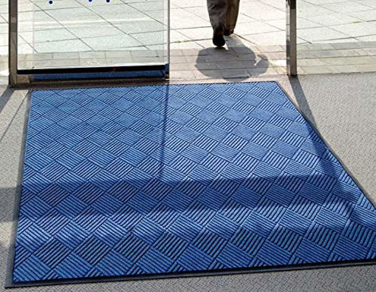 Picture of WaterHog Diamond | Commercial-Grade Entrance Mat with Rubber Border - Indoor/Outdoor, Quick Drying, Stain Resistant Door Mat (Charcoal, 3' x 12')