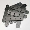 Picture of Alamic Straight Brace Stainless Steel Black Straight Flat Brace 17 x 100 mm Straight Corner Braces Straight Brackets with Screws - 12 Pack