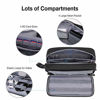 Picture of Tech Pouch for Travel, BAGSMART Travel Accessories Organizer Bag Large Capacity with Fastening Cable Ties for Tech Gadgets, PC Adaper, Thick Cables, Power Bank, SD Cards, Black