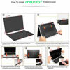 Picture of MOSISO Compatible with MacBook Pro 13 inch Case 2016-2020 Release A2338 M1 A2289 A2251 A2159 A1989 A1706 A1708, Plastic Peony Hard Shell&Sleeve Bag&Keyboard Skin&Webcam Cover&Screen Protector, Black