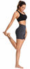 Picture of Oalka Women's Short Yoga Side Pockets High Waist Workout Running Shorts 4" Charcoal New L