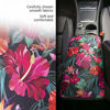 Picture of YR Vehicle Center Console Armrest Cover Pad, Universal Fit Soft Comfort Center Console Armrest Cushion for Car, Stylish Pattern Design Car Armrest Cover, Hawaii