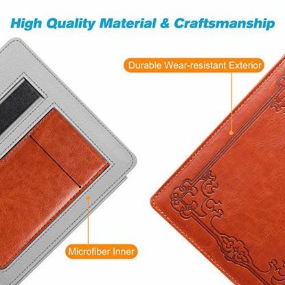 Picture of CaseBot Stand Case for All-New Kindle Oasis (10th Generation, 2019 Release and 9th Generation, 2017 Release) - Premium PU Leather Sleeve Cover with Card Slot and Hand Strap, Vintage Brown