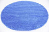 Picture of Unique Loom Solo Solid Shag Collection Modern Plush Periwinkle Blue Round Rug (8' 2 x 8' 2)